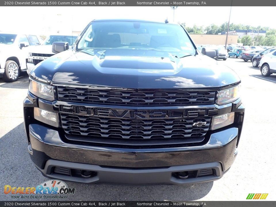 2020 Chevrolet Silverado 1500 Custom Crew Cab 4x4 Black / Jet Black Photo #9