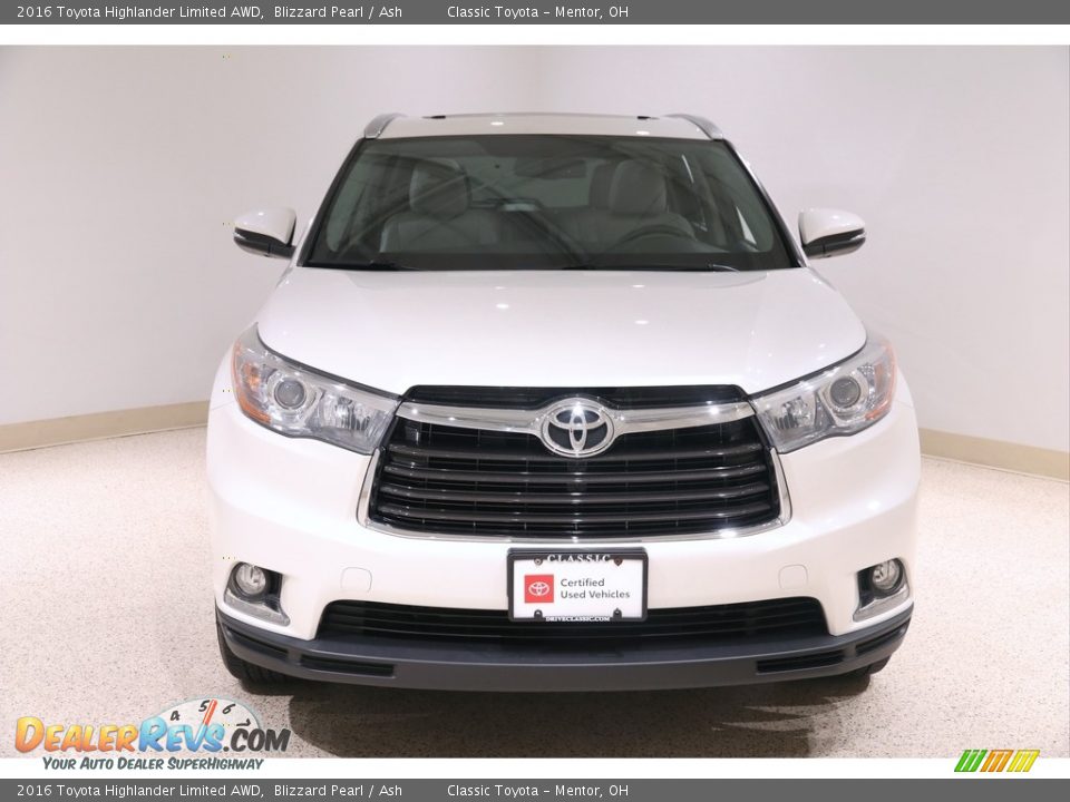 2016 Toyota Highlander Limited AWD Blizzard Pearl / Ash Photo #2