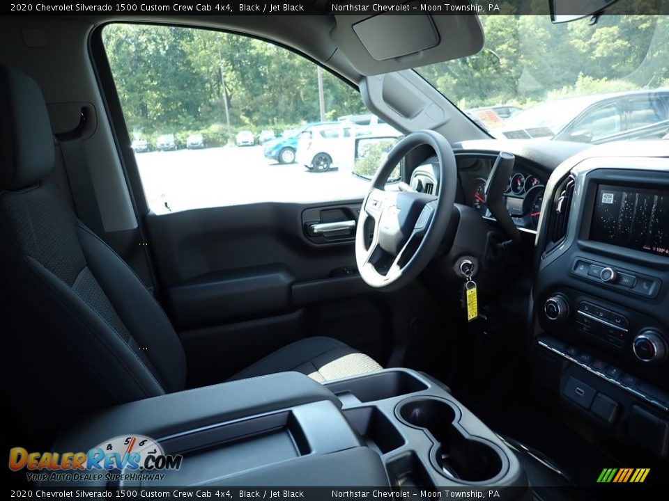 2020 Chevrolet Silverado 1500 Custom Crew Cab 4x4 Black / Jet Black Photo #12