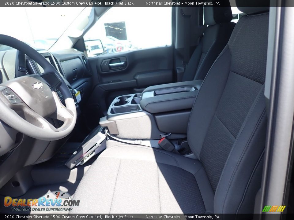 2020 Chevrolet Silverado 1500 Custom Crew Cab 4x4 Black / Jet Black Photo #14