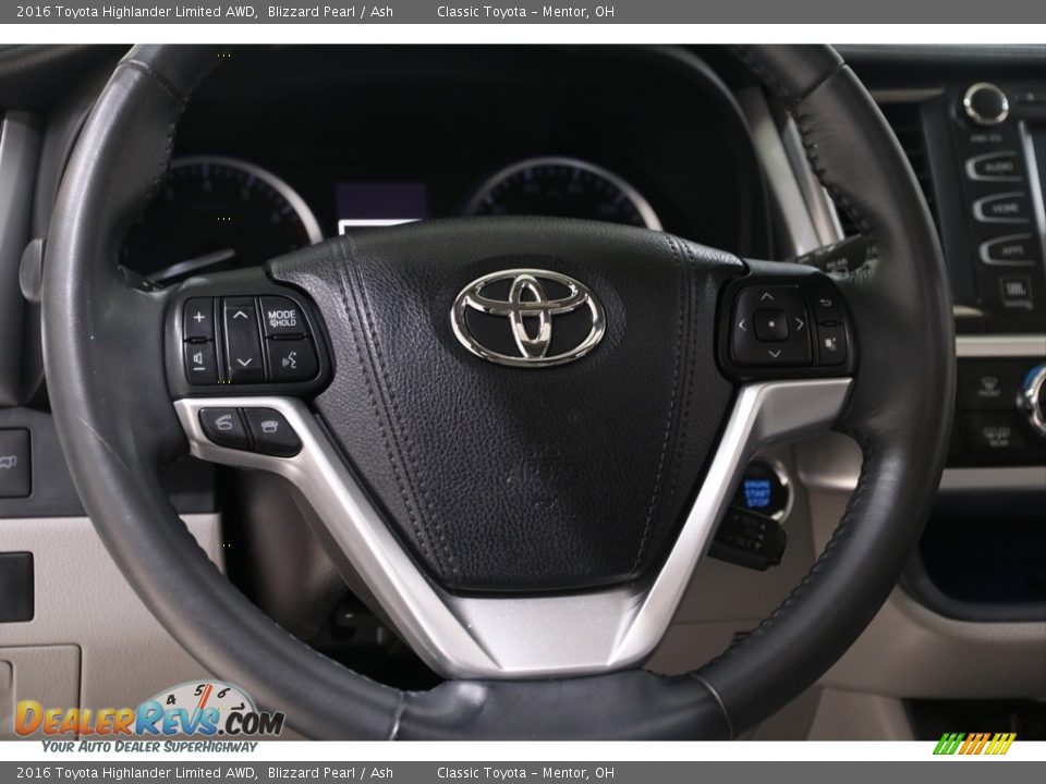 2016 Toyota Highlander Limited AWD Blizzard Pearl / Ash Photo #7