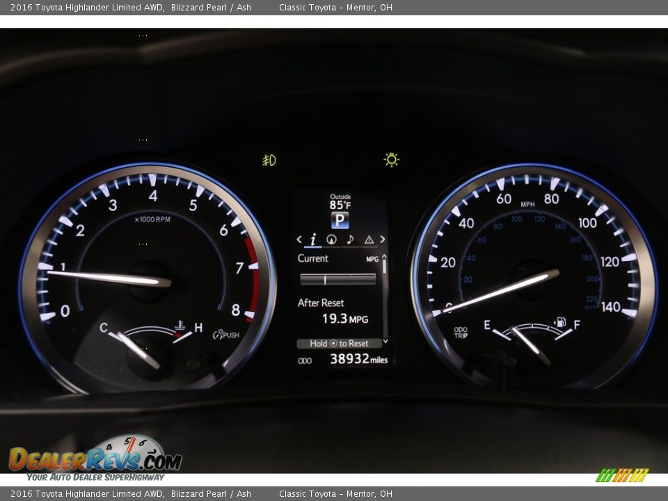 2016 Toyota Highlander Limited AWD Blizzard Pearl / Ash Photo #8