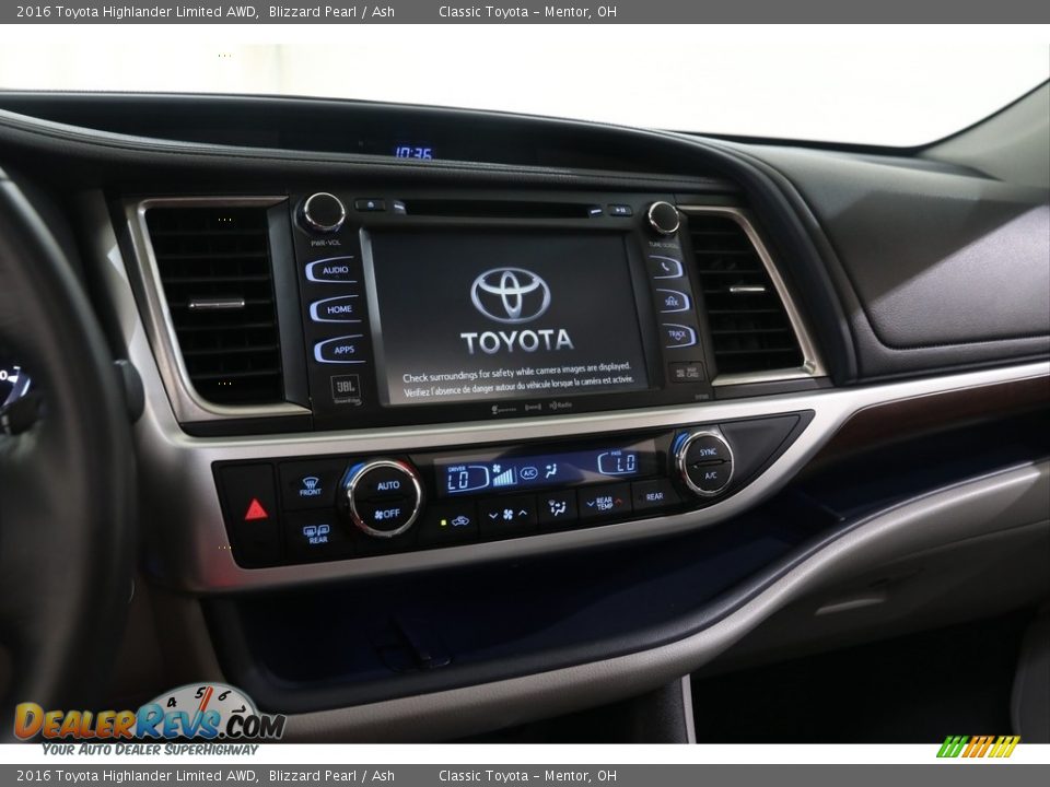 2016 Toyota Highlander Limited AWD Blizzard Pearl / Ash Photo #9