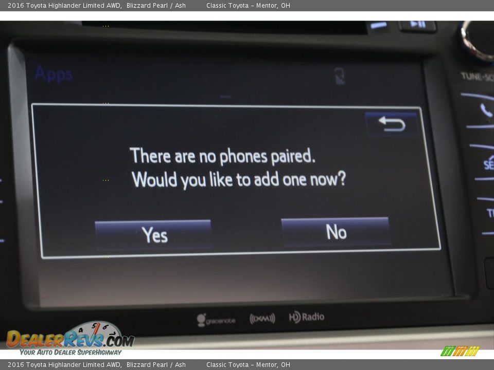 2016 Toyota Highlander Limited AWD Blizzard Pearl / Ash Photo #12