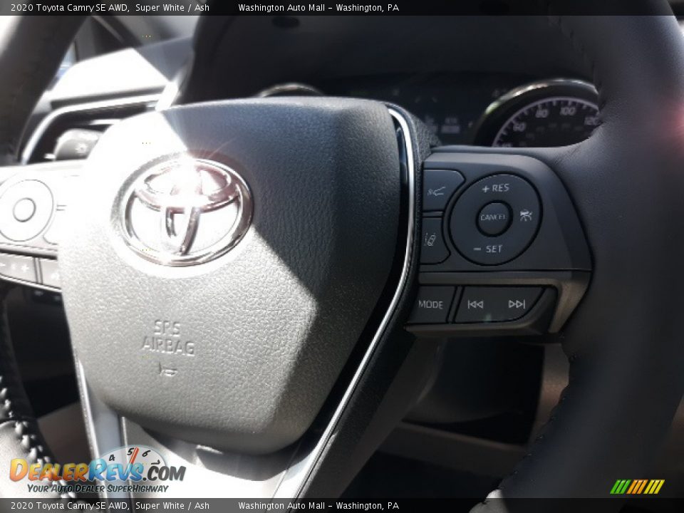 2020 Toyota Camry SE AWD Super White / Ash Photo #6