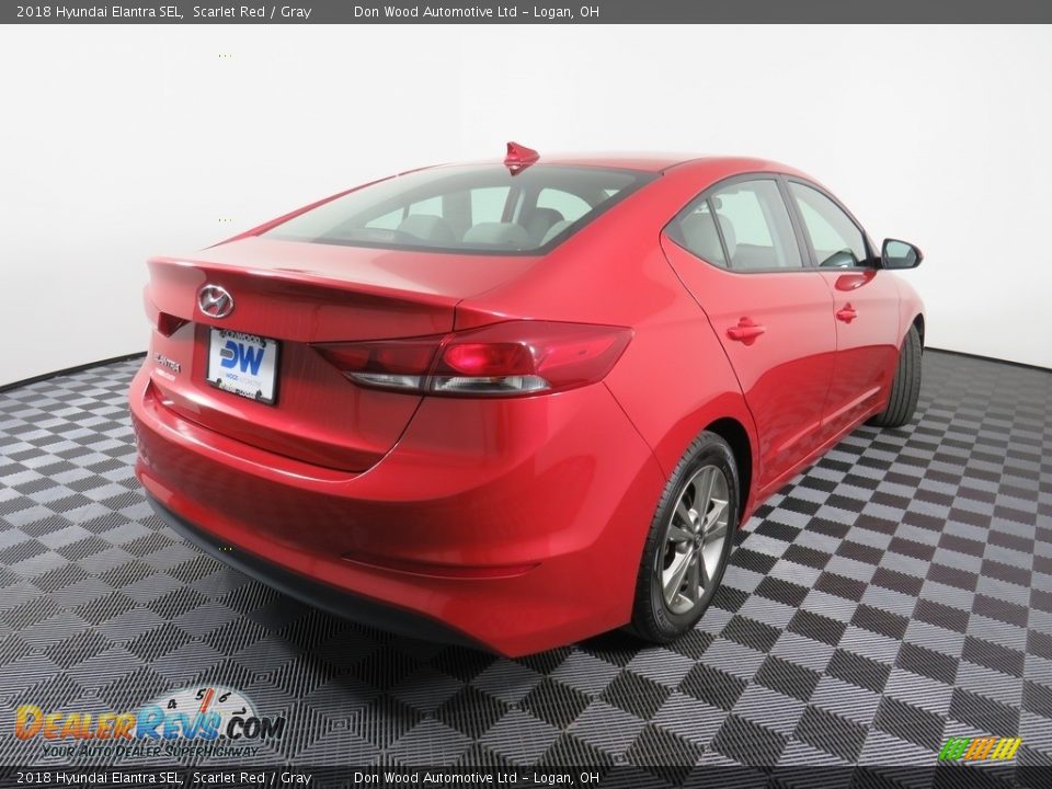 2018 Hyundai Elantra SEL Scarlet Red / Gray Photo #15