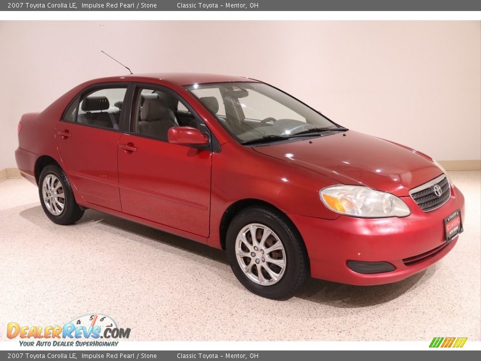 2007 Toyota Corolla LE Impulse Red Pearl / Stone Photo #1