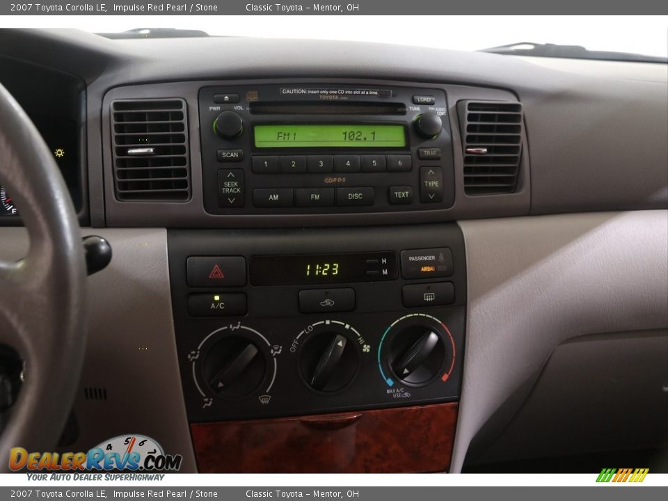 2007 Toyota Corolla LE Impulse Red Pearl / Stone Photo #9