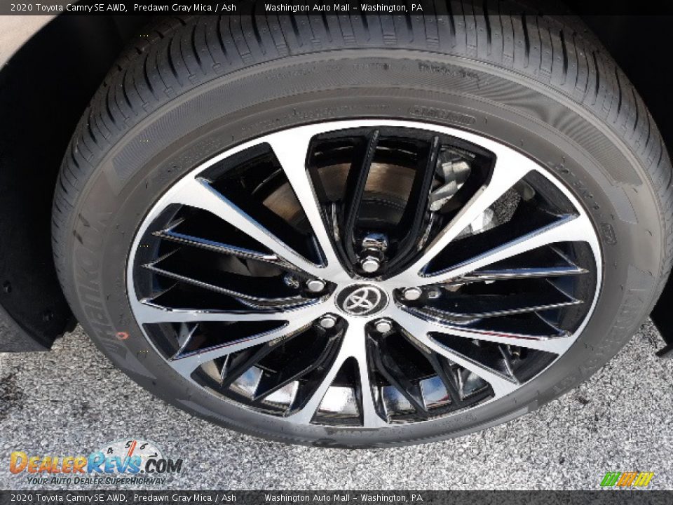 2020 Toyota Camry SE AWD Predawn Gray Mica / Ash Photo #36