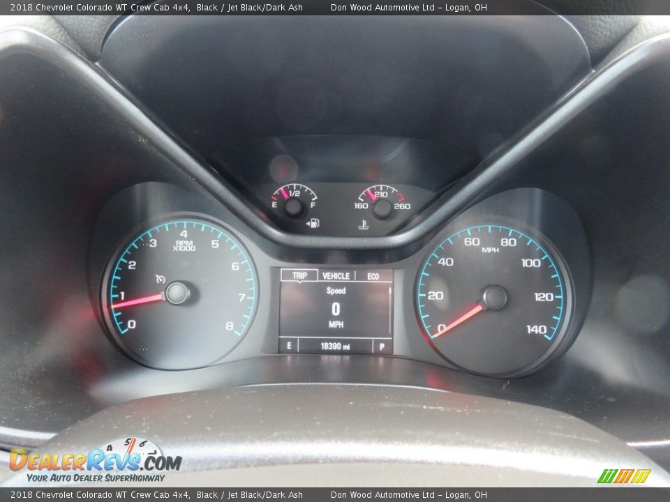 2018 Chevrolet Colorado WT Crew Cab 4x4 Black / Jet Black/Dark Ash Photo #21