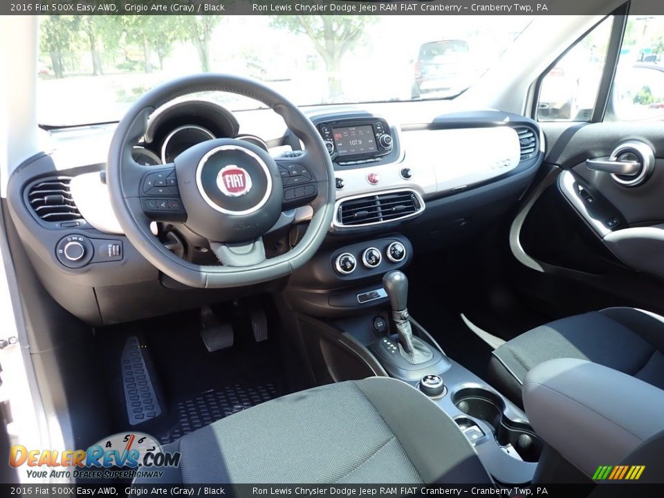 Black Interior - 2016 Fiat 500X Easy AWD Photo #14