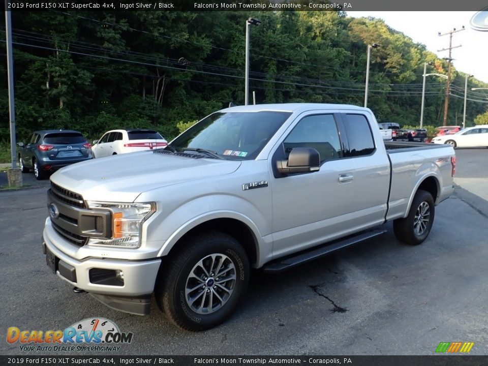 2019 Ford F150 XLT SuperCab 4x4 Ingot Silver / Black Photo #6