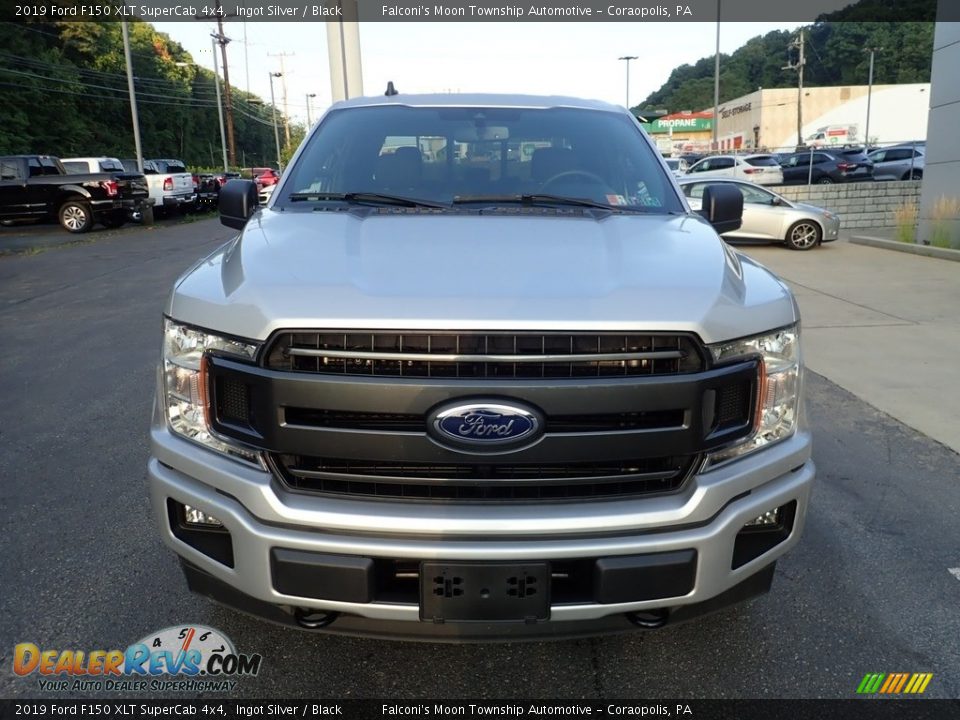 2019 Ford F150 XLT SuperCab 4x4 Ingot Silver / Black Photo #7