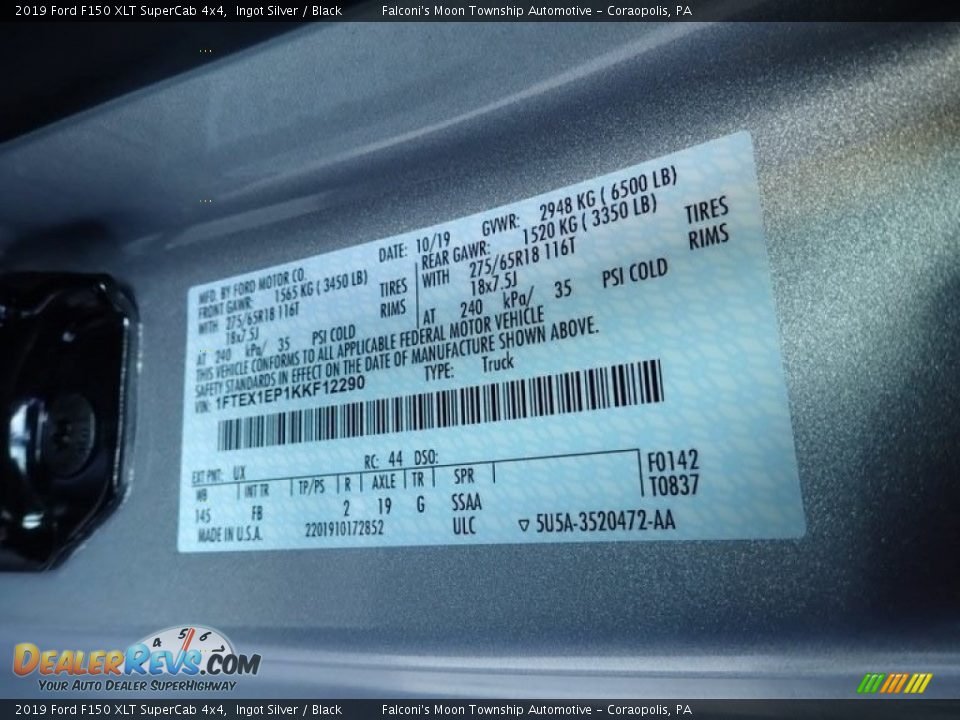 2019 Ford F150 XLT SuperCab 4x4 Ingot Silver / Black Photo #23
