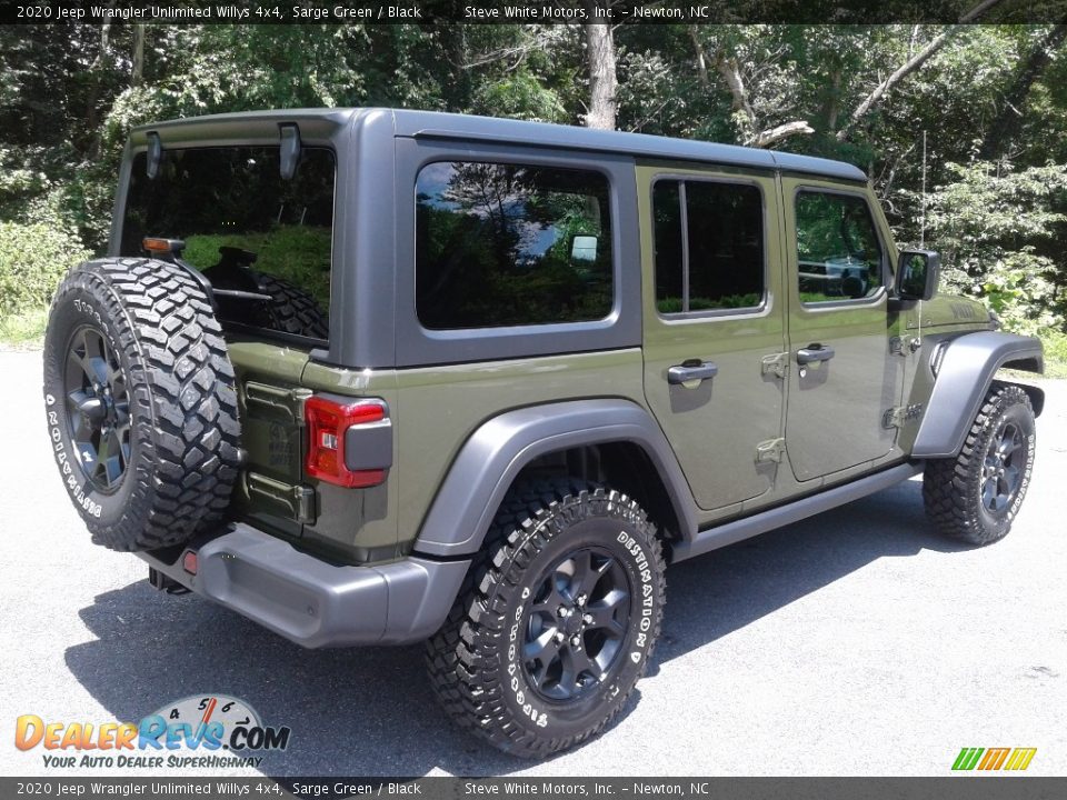 2020 Jeep Wrangler Unlimited Willys 4x4 Sarge Green / Black Photo #6