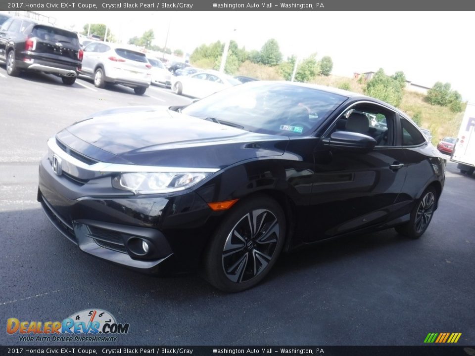 2017 Honda Civic EX-T Coupe Crystal Black Pearl / Black/Gray Photo #5