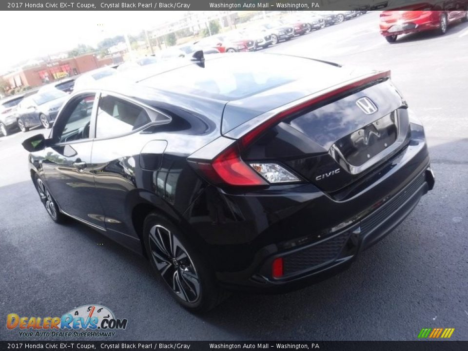 2017 Honda Civic EX-T Coupe Crystal Black Pearl / Black/Gray Photo #7