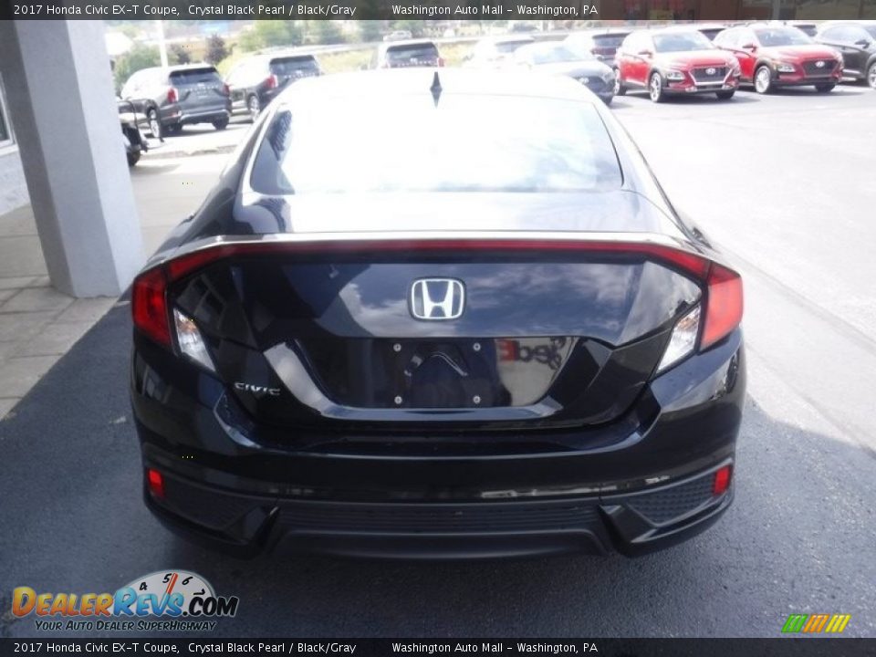 2017 Honda Civic EX-T Coupe Crystal Black Pearl / Black/Gray Photo #8