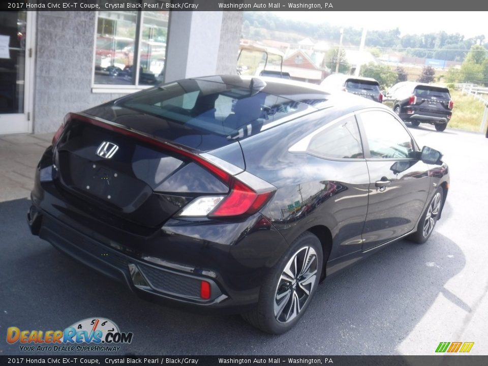 2017 Honda Civic EX-T Coupe Crystal Black Pearl / Black/Gray Photo #9