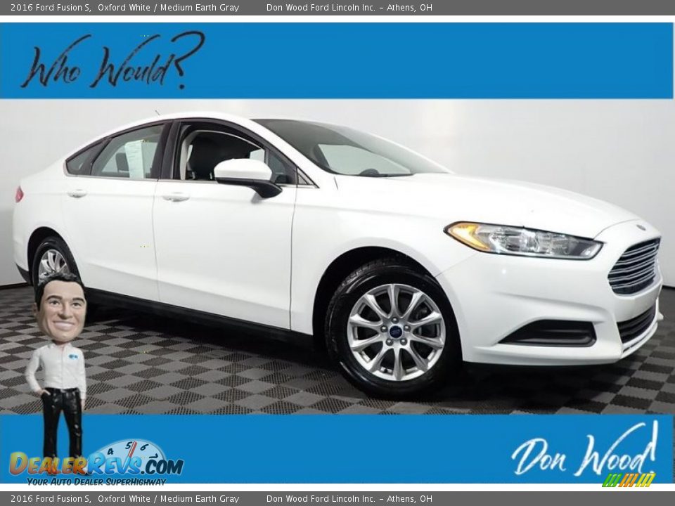 2016 Ford Fusion S Oxford White / Medium Earth Gray Photo #1