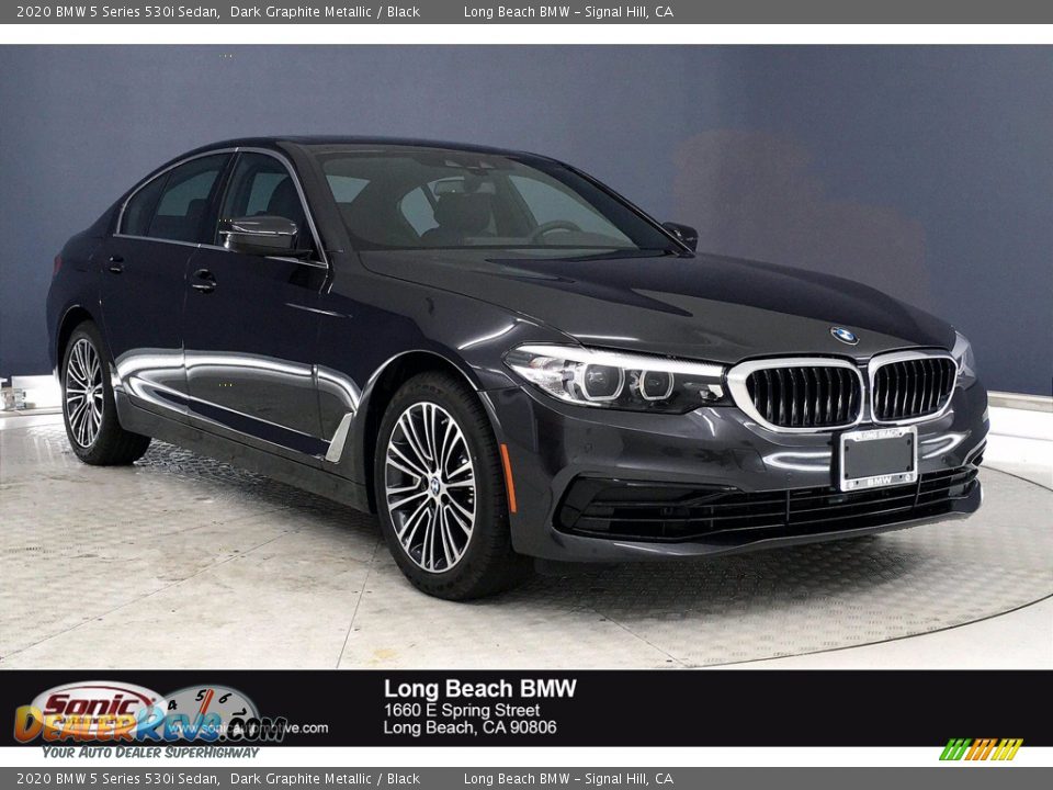 2020 BMW 5 Series 530i Sedan Dark Graphite Metallic / Black Photo #1