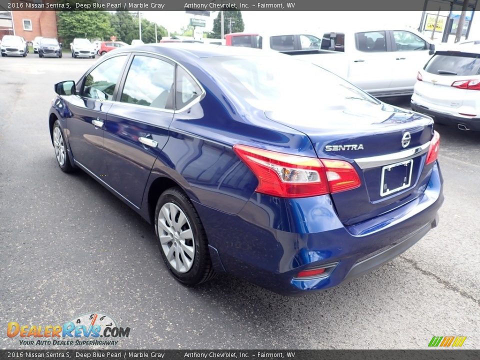 2016 Nissan Sentra S Deep Blue Pearl / Marble Gray Photo #6