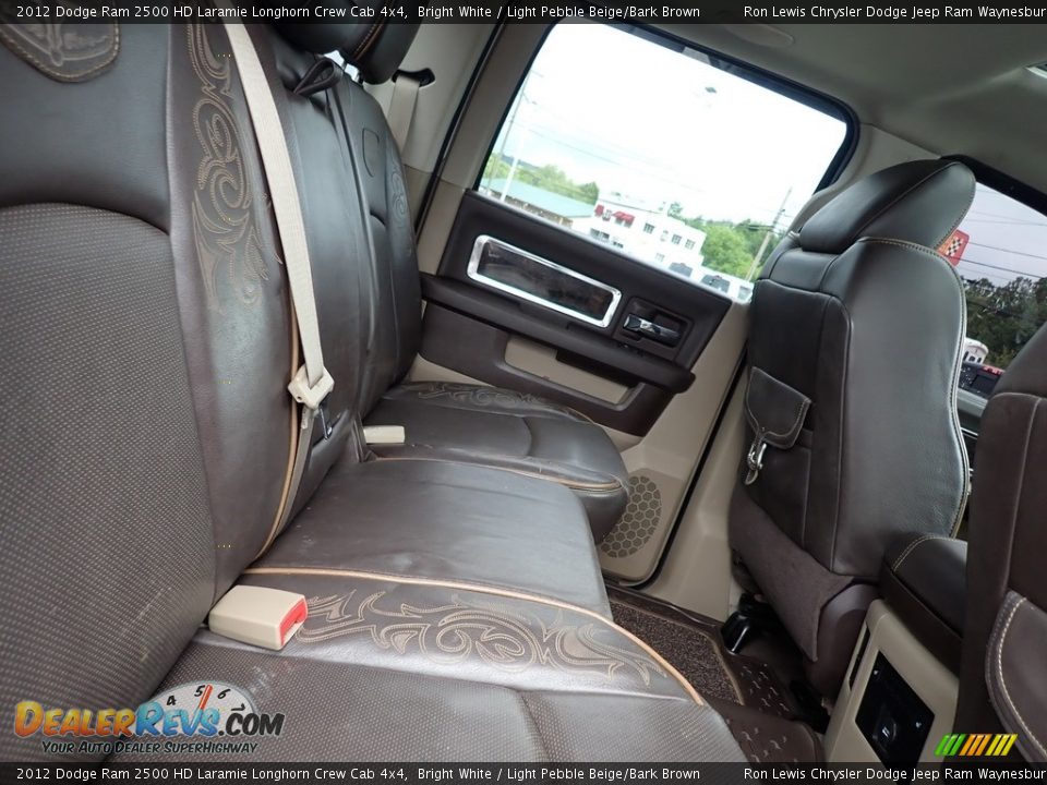 Rear Seat of 2012 Dodge Ram 2500 HD Laramie Longhorn Crew Cab 4x4 Photo #14