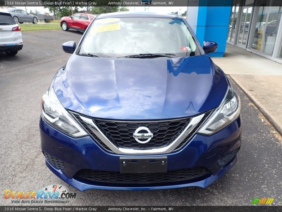 2016 Nissan Sentra S Deep Blue Pearl / Marble Gray Photo #9