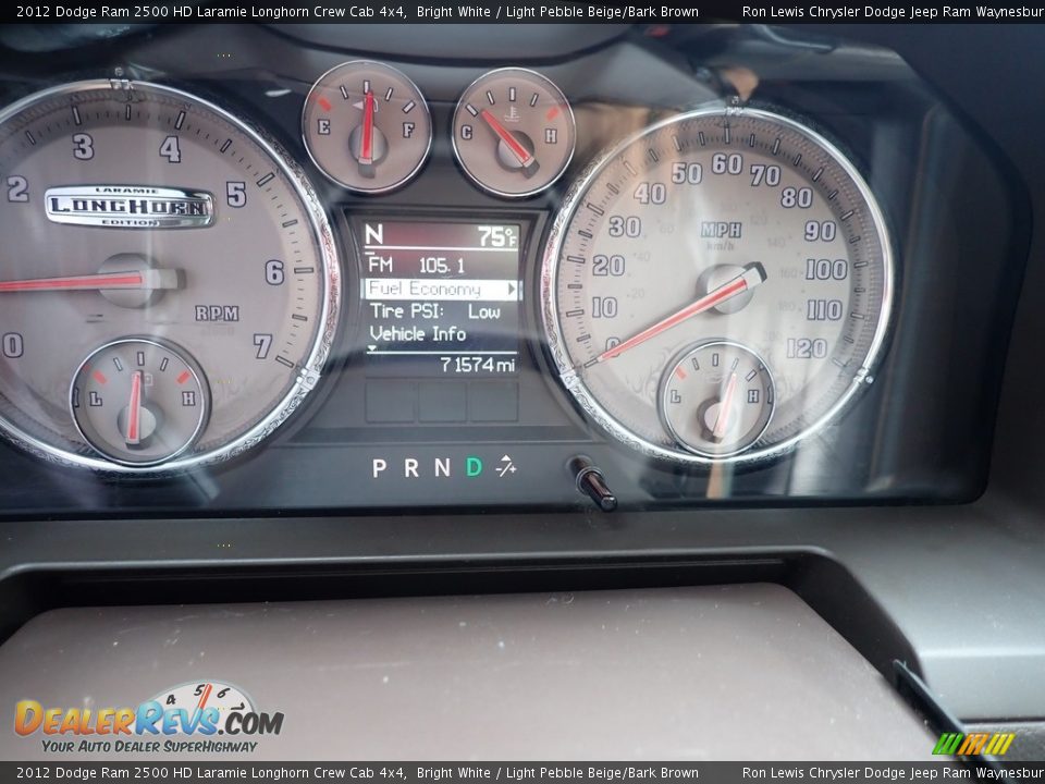 2012 Dodge Ram 2500 HD Laramie Longhorn Crew Cab 4x4 Gauges Photo #20