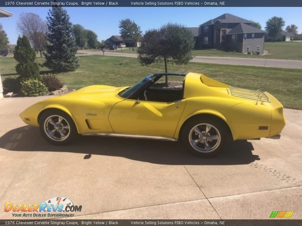 Bright Yellow 1976 Chevrolet Corvette Stingray Coupe Photo #1