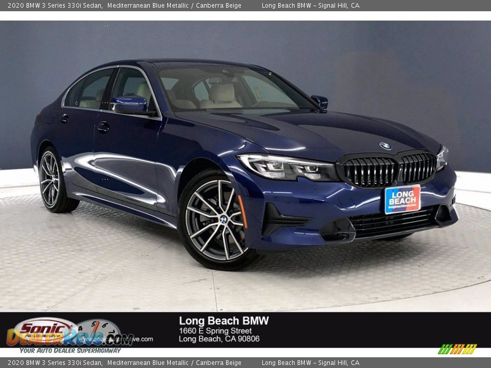 2020 BMW 3 Series 330i Sedan Mediterranean Blue Metallic / Canberra Beige Photo #1