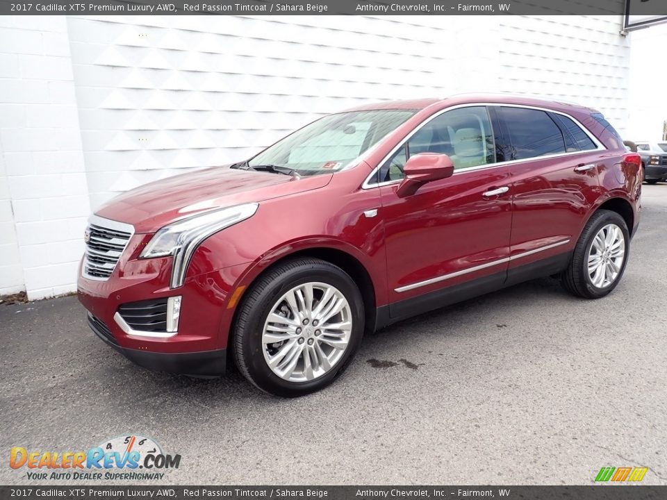 2017 Cadillac XT5 Premium Luxury AWD Red Passion Tintcoat / Sahara Beige Photo #2