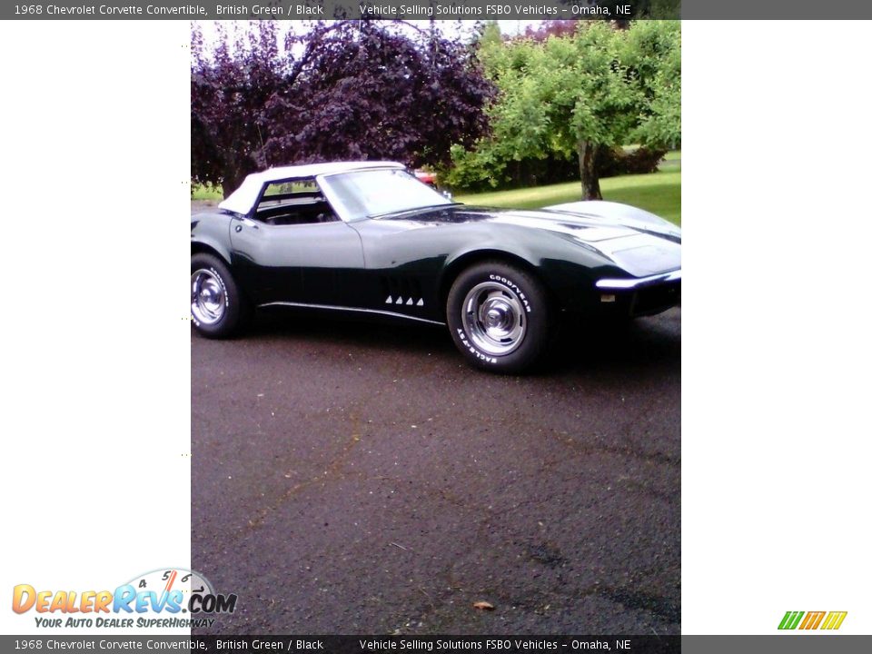 1968 Chevrolet Corvette Convertible British Green / Black Photo #1