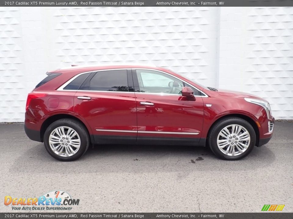 2017 Cadillac XT5 Premium Luxury AWD Red Passion Tintcoat / Sahara Beige Photo #4