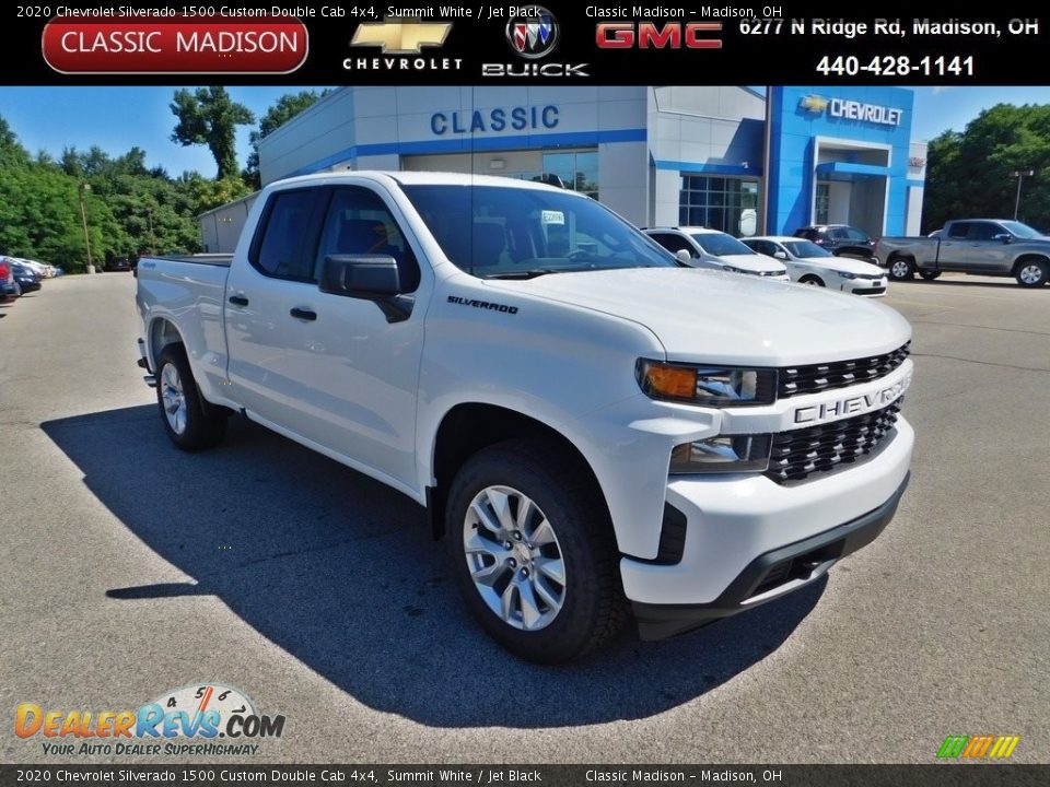 2020 Chevrolet Silverado 1500 Custom Double Cab 4x4 Summit White / Jet Black Photo #1