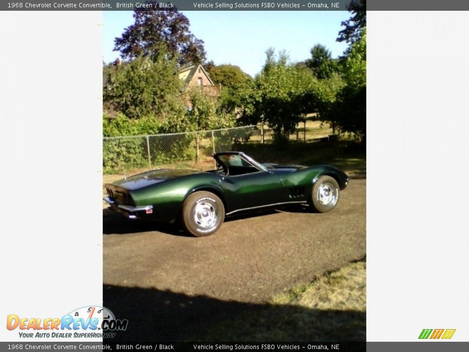 1968 Chevrolet Corvette Convertible British Green / Black Photo #4