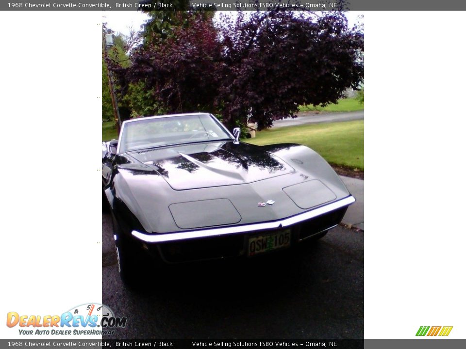 1968 Chevrolet Corvette Convertible British Green / Black Photo #5