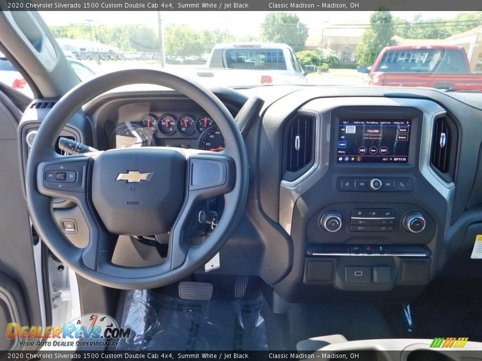 2020 Chevrolet Silverado 1500 Custom Double Cab 4x4 Summit White / Jet Black Photo #3