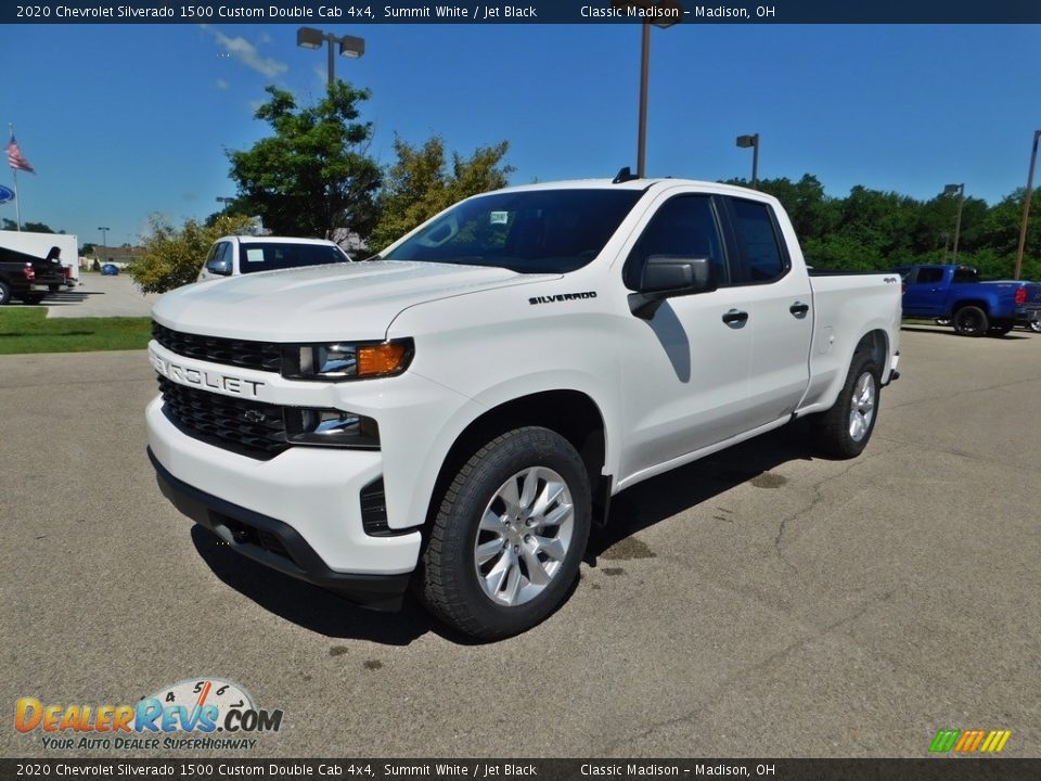 2020 Chevrolet Silverado 1500 Custom Double Cab 4x4 Summit White / Jet Black Photo #5