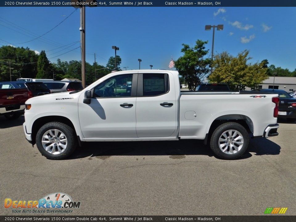 2020 Chevrolet Silverado 1500 Custom Double Cab 4x4 Summit White / Jet Black Photo #6