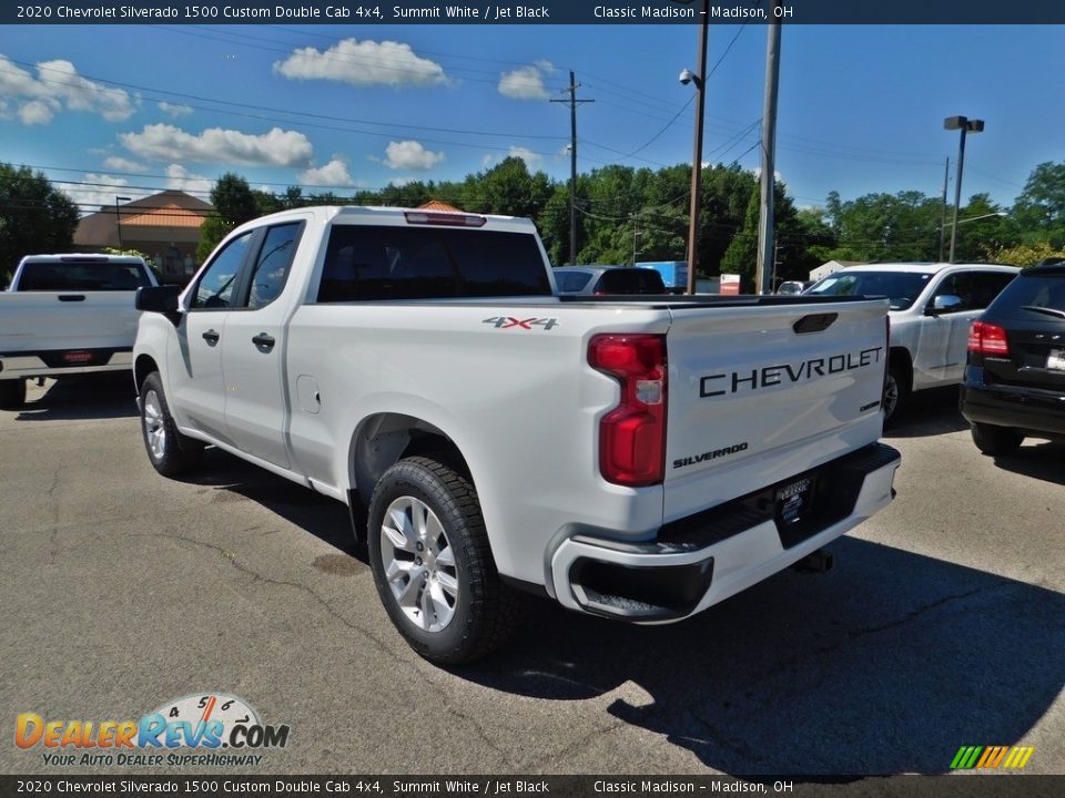2020 Chevrolet Silverado 1500 Custom Double Cab 4x4 Summit White / Jet Black Photo #7