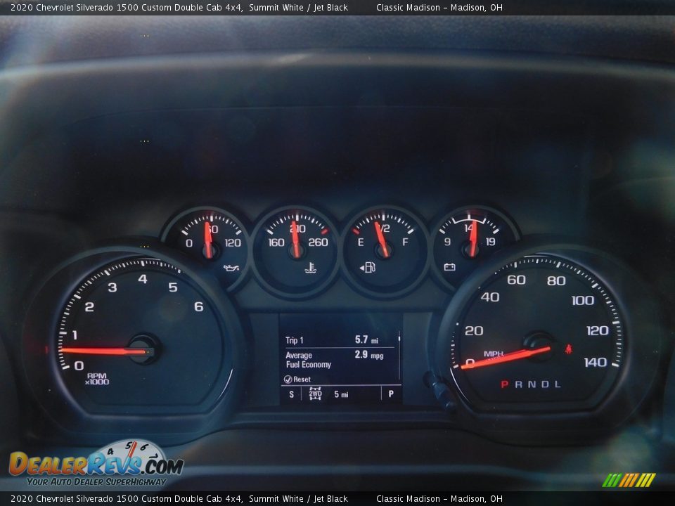 2020 Chevrolet Silverado 1500 Custom Double Cab 4x4 Summit White / Jet Black Photo #15