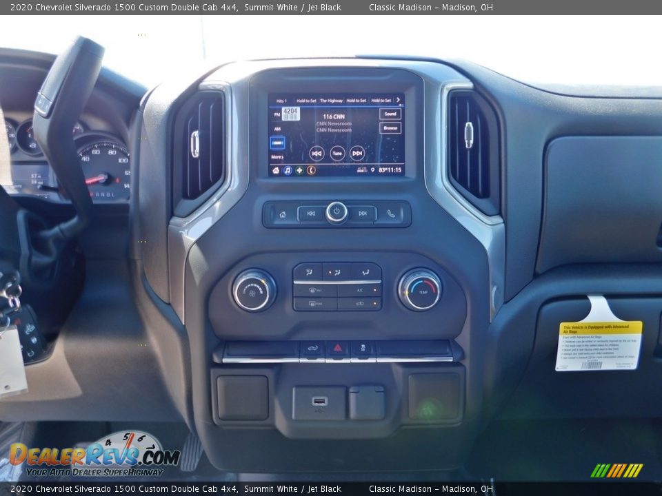 2020 Chevrolet Silverado 1500 Custom Double Cab 4x4 Summit White / Jet Black Photo #17