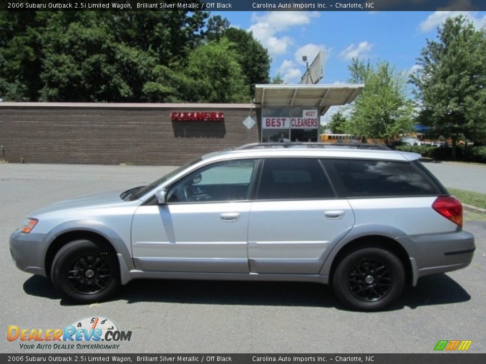 2006 Subaru Outback 2.5i Limited Wagon Brilliant Silver Metallic / Off Black Photo #7