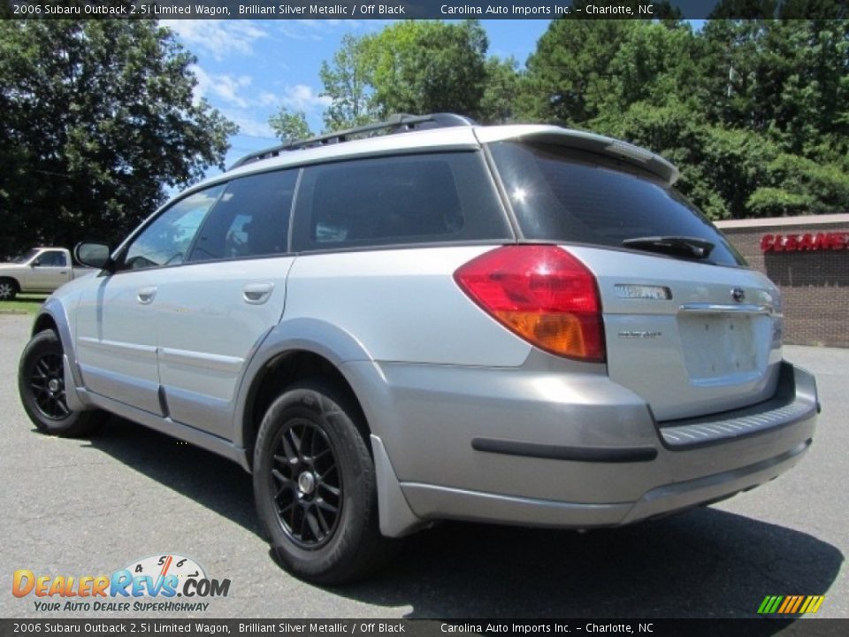 2006 Subaru Outback 2.5i Limited Wagon Brilliant Silver Metallic / Off Black Photo #8