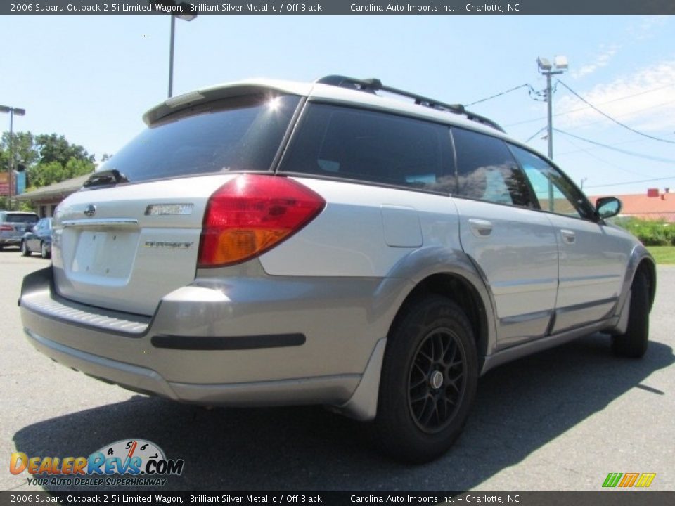 2006 Subaru Outback 2.5i Limited Wagon Brilliant Silver Metallic / Off Black Photo #10