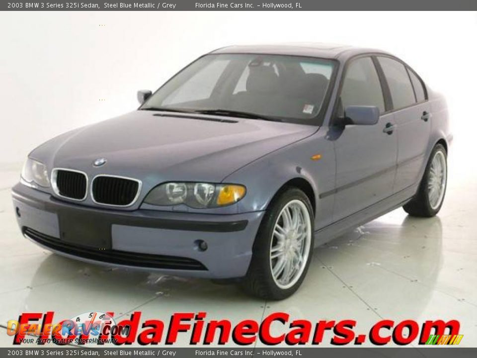 2003 BMW 3 Series 325i Sedan Steel Blue Metallic / Grey Photo #1