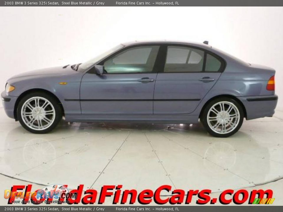 2003 BMW 3 Series 325i Sedan Steel Blue Metallic / Grey Photo #3