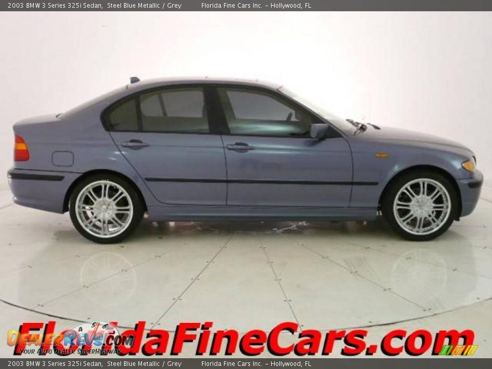 2003 BMW 3 Series 325i Sedan Steel Blue Metallic / Grey Photo #4