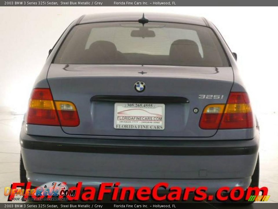 2003 BMW 3 Series 325i Sedan Steel Blue Metallic / Grey Photo #6